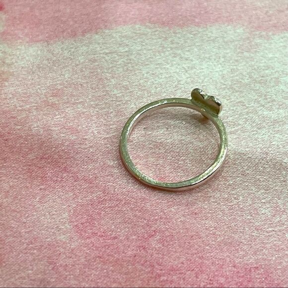 VERAMEAT HEART FILLED IN Sterling silver Ring Stackable Designer Valentine’s Day - Picture 7 of 8